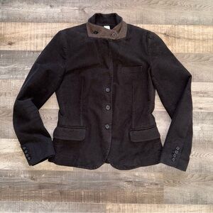 J crew size Medium Women's Brown Jacket with tweed collar